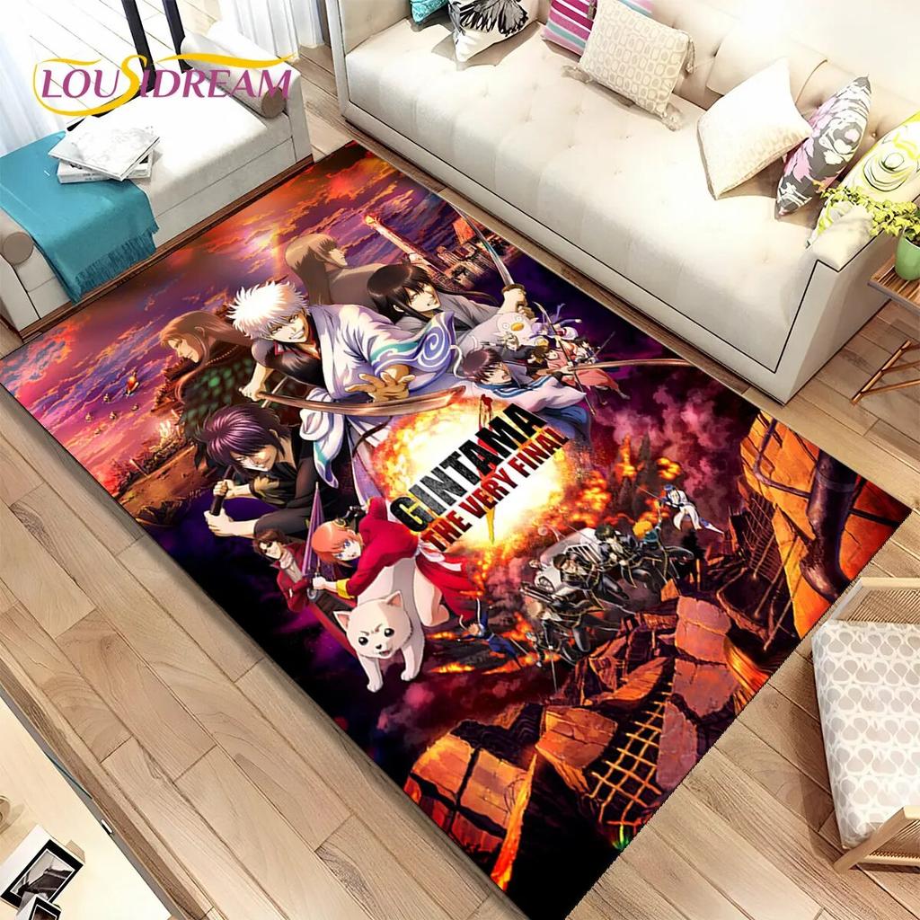 3D Gintoki Kagura Gintama аниме коврик, ковер для гостиной, спальни, дивана, коврик для украшения, детские игры, нескользящий напольный коврик