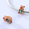 925 Silver Beads Bear Guinea Pig Owl Bee Sheep Dangle Fit Original Bracelet Making For Woman Jewelry DIY Gift
