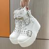 Fashion 9CM Women High Boots Cosplay Mid-calf Boots High Platform Wedges Boots Summer Autumn New Designer Gothic Shoes for Women Botas