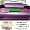 3D Letters Metal Logo Nameplate DUAL MOTOR/PLAID/SPACE For Tesla Model 3 X Y S Tailgate Rear Trunk Emblem Sticker Decals 2022