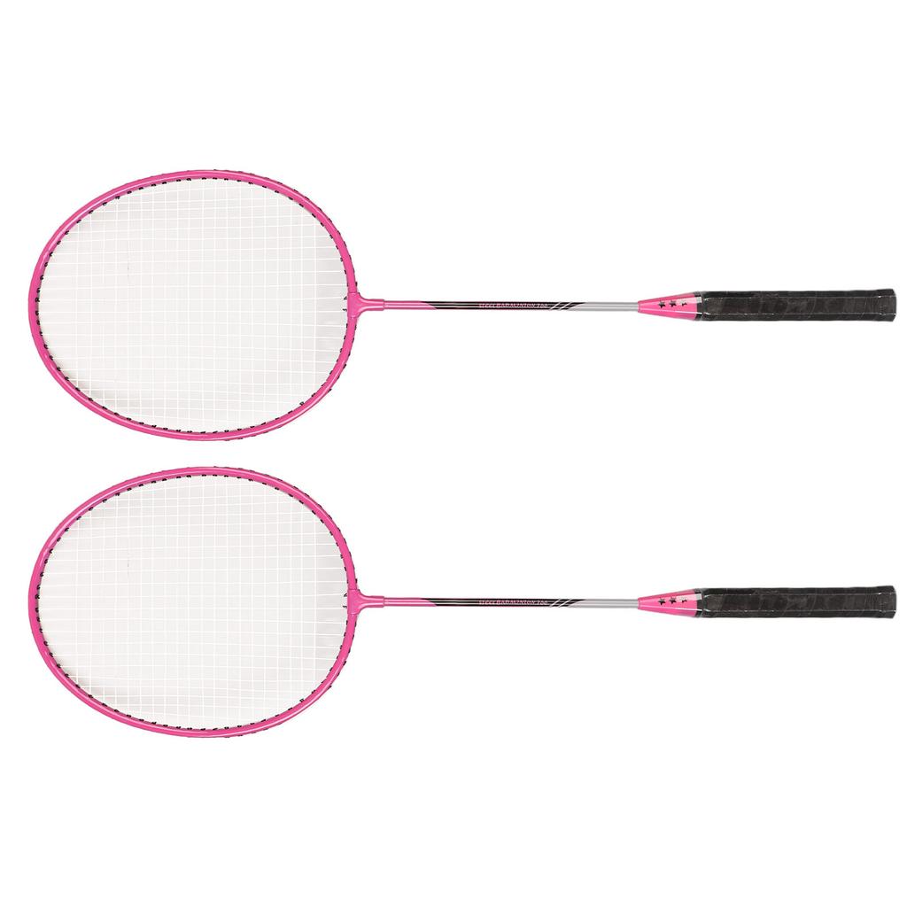 Badminton Rackets Iron Alloy Lightweight Badminton Racquets with 3 Balls for Beginners Student