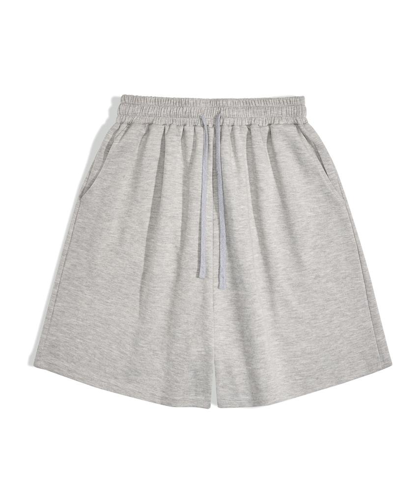 UNTAPPED STUDIO [2Pack] Bermuda Big Wide Training Elastic Waist Shorts 2 Colors