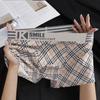 Men's Underwear Cotton Breathable Panties Thin Section of The Trend of Printing Four Corner Pants Plaid Boxer Shorts