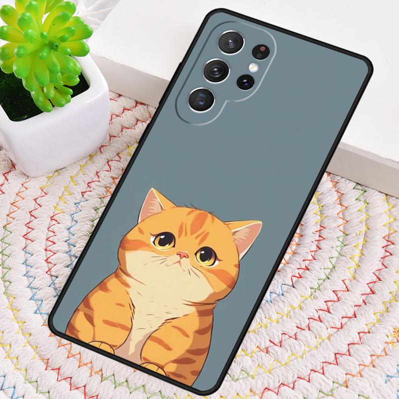 Милый Мультяшный Кот Чехол для Телефона для Samsung Galaxy note 10 pro S26 Ultra S23 S24 FE S25 S21 S22 PLUS противоударный Чехол