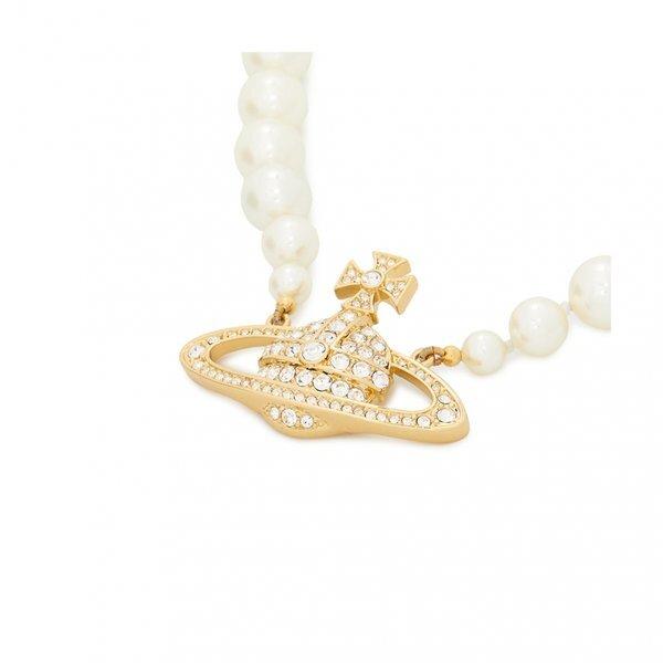 Vivienne WeStwood One Row Pearl Bath Relief Женское колье-чокер 63010106 02r202