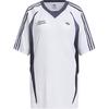 adidas Оригинальная удобная полосатая дышащая модная футболка реглан с коротким рукавом женские топы сине-белого цвета JD1134