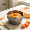 Retro Distressed Metal Bowls Stainless Steel Cup/Bowl, Industrial Matte Container, Smooth Arc Food Grade Serving Set Shatterproof Non-slip Base