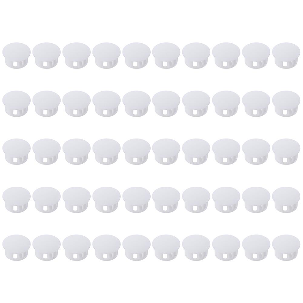 50 Pcs Opening 16mm Hole Plugs Plastic Snap In Locking Hole Light Weight Pipe Insert End Caps