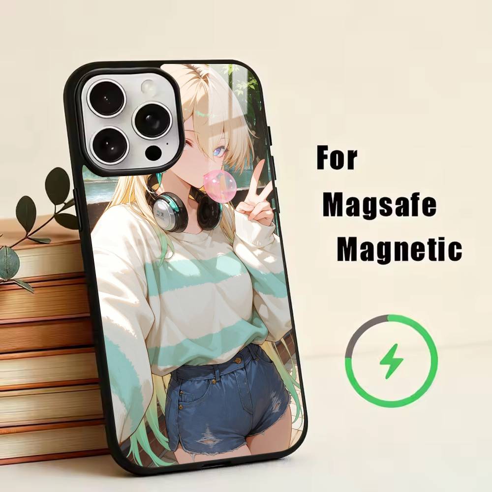 L-Lyney WW-Wuthering Waves  Phone Case For iPhone17,16,15,14,13,12,11 Plus,Pro Magnetic For Magsafe Wireless Charging