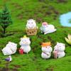 7Pcs/set DIY Fairy Garden Decoration Cartoon Animal Pig Miniatures Mini Figures Moss Terrarium Micro Landscape