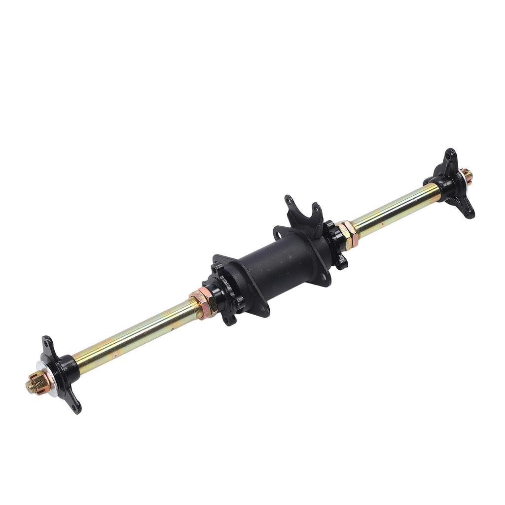 Комплект задней живой оси для картинга 650 мм со звездочкой, креплением для тормозного диска, ступицей сиденья, фланцем ступицы для квадроцикла, дрифт-трайка