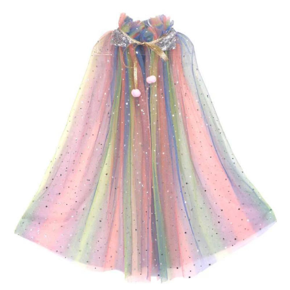 Mesh Outerwear Cape Role-Playing Performance Dress up Clothes Mesh Shawl Halloween