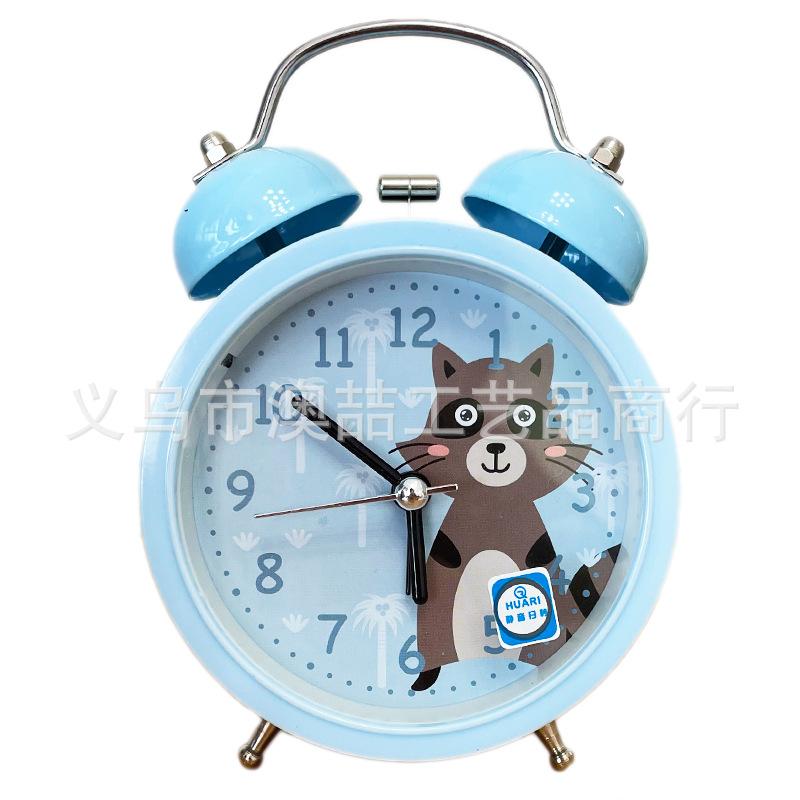 Alarm clock for students and children, get-up artifact, silent bedside, alarm for boys and girls with lights, new cartoon hour clock
