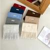 Wool Blended Autumn and Winter Classic New Couple's Tassel Korean Style Versatile High Grade Woven Warm Scarf