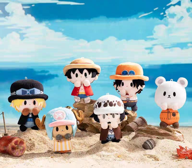 One Piece trendy figurine cute baby plush toy cartoon toy One Piece Luffy Ace Law