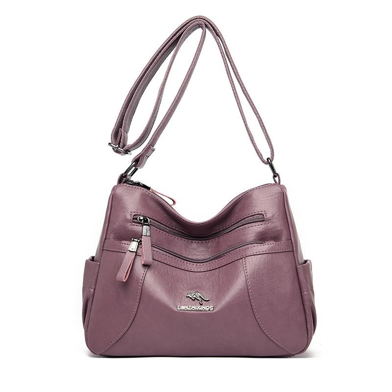 Middle-aged Women's Bag Mother Bag Women's Fashion Soft Leather Large Capacity Single Shoulder Crossbody Bag