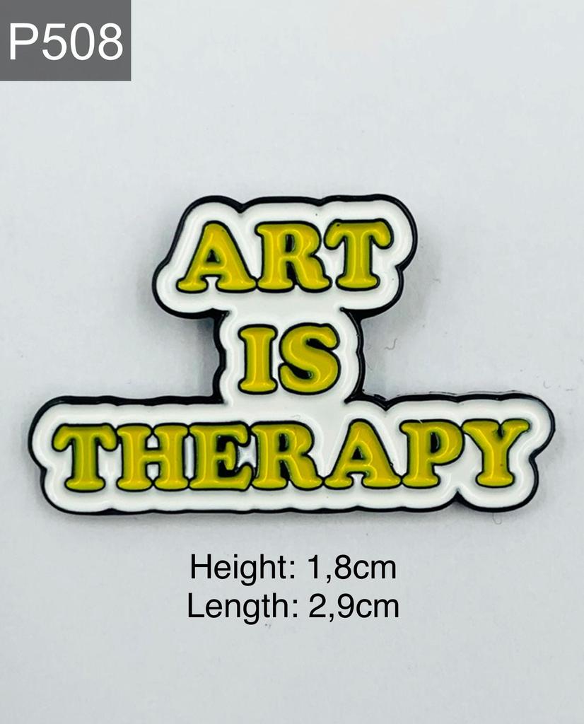 New Enamel Pin Art Is Therapy Saying Metal Pin Gift Birthday 1 Piece