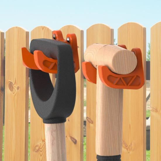 Держатель для садовых инструментов Настенный Вешалка для садовых инструментов Экономящий место Органайзер для лопат и граблей для сада, двора, сарая, гаража для хранения инструментов