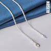 925 Sterling Silver 3mm Water Pattern Necklace Fashionable Wedding Jewelry