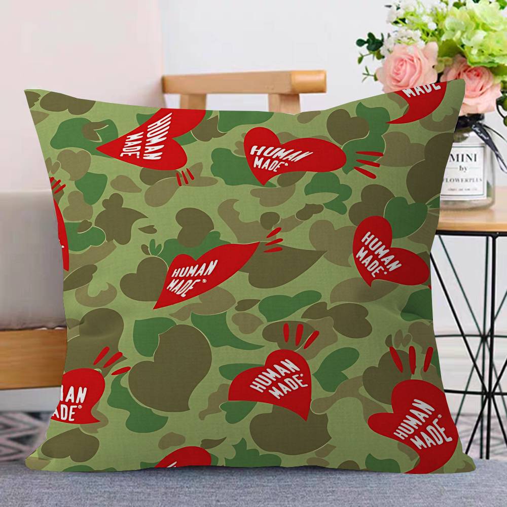 Luxury Brand Nigo H-Human M-Made Personalized Picture Text Home Decorative Pillows Household Gifts 45X45Cm