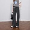 Sancai 2025 Autumn High-Waist Drapey Straight-Leg Pants