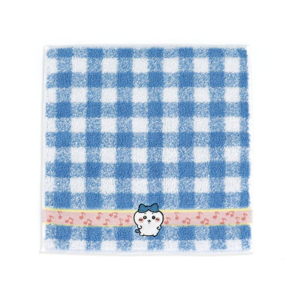 Chiikawa musical note towel handkerchief blue pile cute approximately 2525 cm