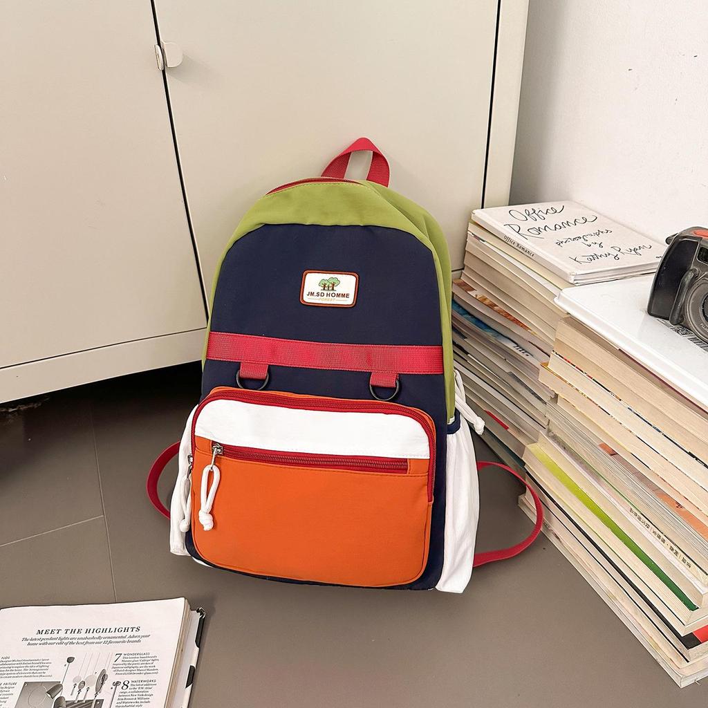 Модный детский рюкзак в стиле колор-блок - Милый и прочный для младших школьников и школьниц