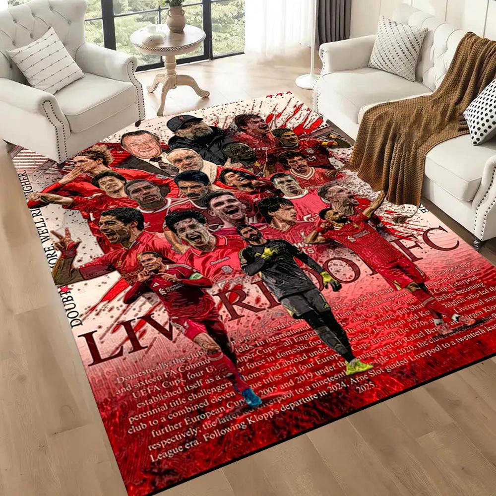 Liverpool Football Club Carpet Suitable For Foyer Balcony Living Rooms Dining Room Antislip Rug Anime Office Decor