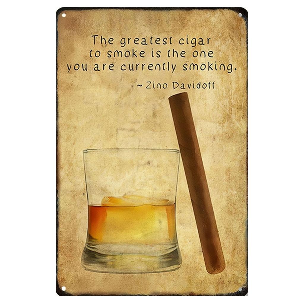 Металлические жестяные знаки, виски, сигарный бар, настенное украшение, табличка, винтажный художественный постер, железная картина для Man Cave, домашнего кафе, садового клуба, бара