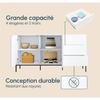 Buffet Bahut 2 portes et 3 tiroirs | 150 x 80 x 41 cm | Couleur Blanc | Finition mate | Rangement | Serena