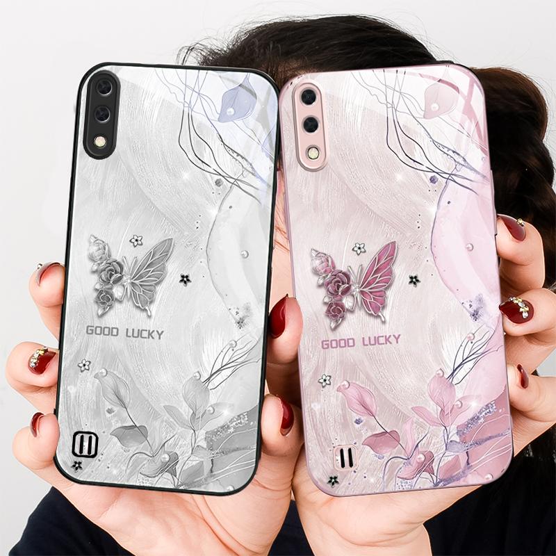 Роза Мода Бабочка Для Samsung A01 02 A03 Core 04 05 06 10 12 A13 14 5G 15 16 M02 12 Note 8 9 10 20 стекло Ультра чехол для телефона