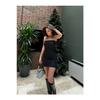 Women's Black Mini Strapless Dress