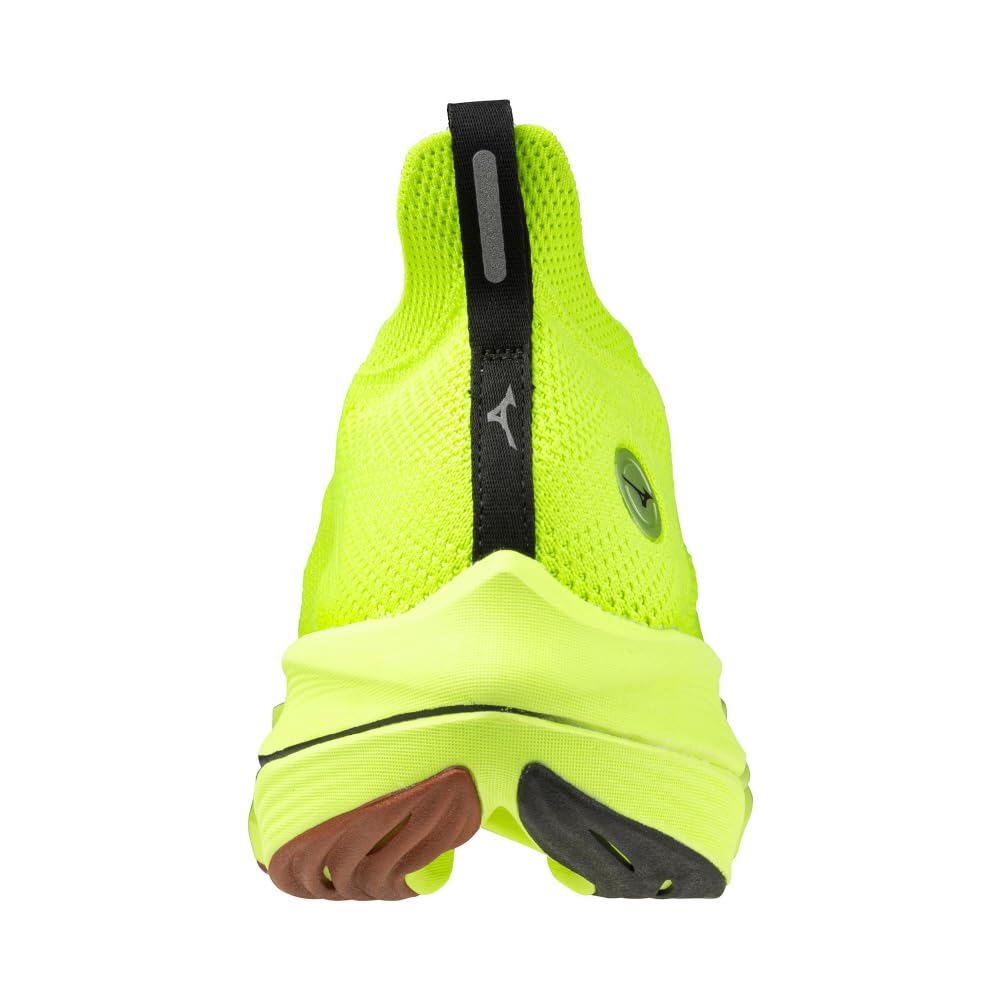 Mizuno Кроссовки для бега NEO VISTA, Бег трусцой, Марафон, Тренировки, Спорт, Легкие, Упругие, Толстая подошва, Желто-лаймовый x Черный x Красный, Размер 24,5 см, 2E