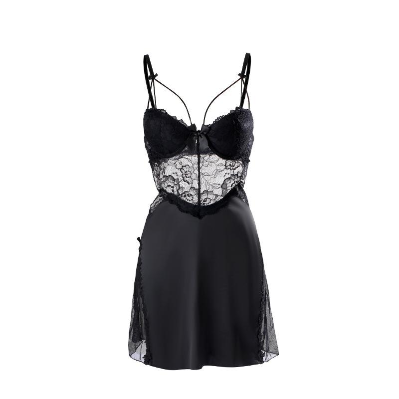 Sexy lingerie sexy lace section uniform seduction perspective passion pure lust nightdress suit