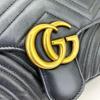[Pre-Owned] Gucci GG Marmont Small Matelassé Shoulder Bag 'Black' - Excellent #1TFQT7L