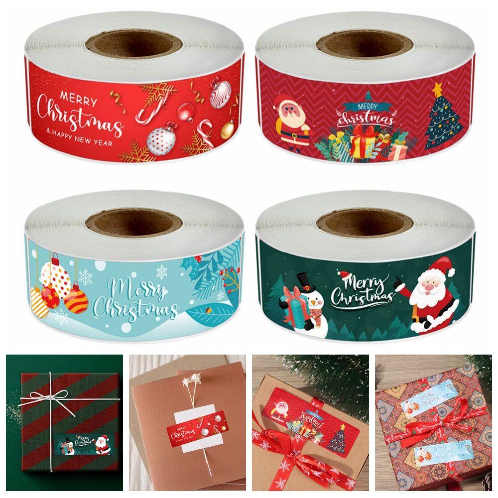 Santa Claus Snowman Package Seal Stickers Gifts Wrapping Decals Merry Christmas Decoration Label