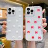 Блестящий Розовый Маленький Бант Чехол для Телефона для IPhone17promax Маленький Свежий Стиль для Apple 16 Прозрачный Противоударный 15