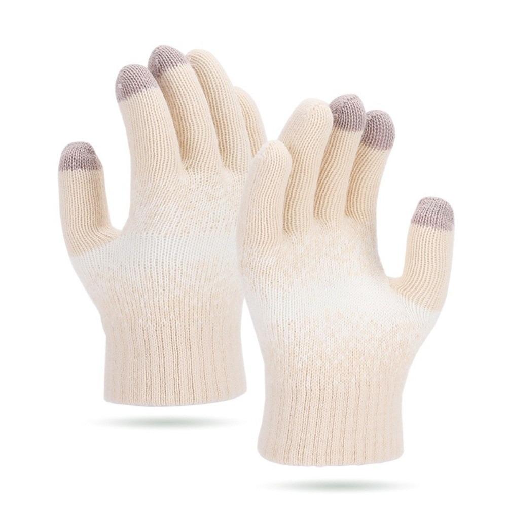 Knitted Warm Gloves Touchable Screen Skiing Gloves Touch Screen Gloves  for Outdoor Cycling Skiing