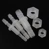 5pcs PP Pagoda Joints Aquarium Straight Connectors Fish Tank Adapter Hose Fittings Thread Hex Nut