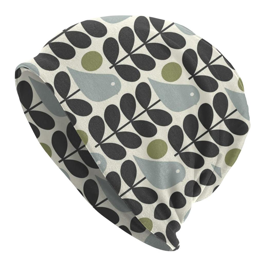 Orla Kiely Abstract Multi Stem Slouchy Beanie Hippie Winter Skullies Beanies Hats Adult Mid Century Scandinavian Knit Bonnet Cap