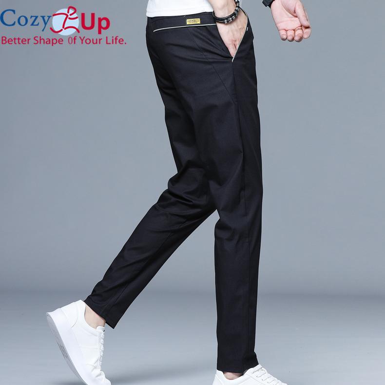 Cozy Up Новые мужские брюки с отделкой, повседневные брюки для мужчин, тонкие спортивные штаны из ледяного шелка, свободные брюки