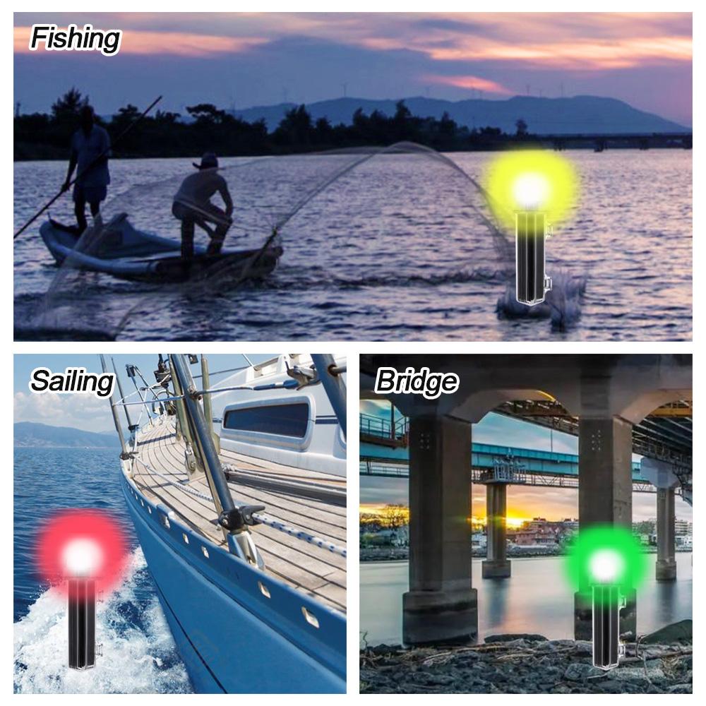 Warning Lamps Solar Powered Net Mark/Position Flashing Marine Signal Light Marine Navigation Light