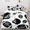 American Football Duvet Cover Set 3D Sports Rugby Player Comforter Cover Skull Football Player Polyester Bedding Set For Kid Boy