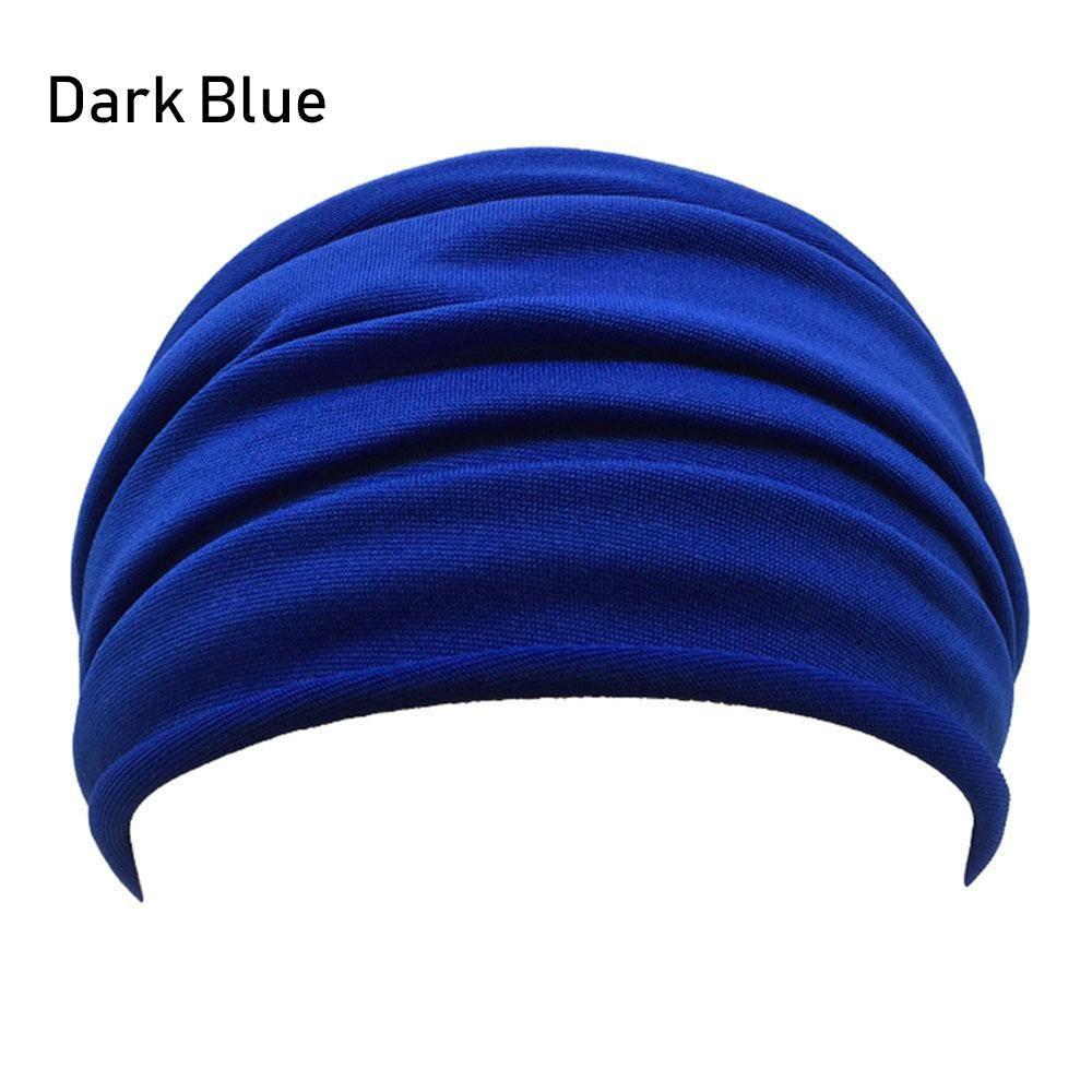 Nonslip Elastic Fold Yoga Hairband Stretch Hair Band Turban Running Headwrap Wide Sports Headband
