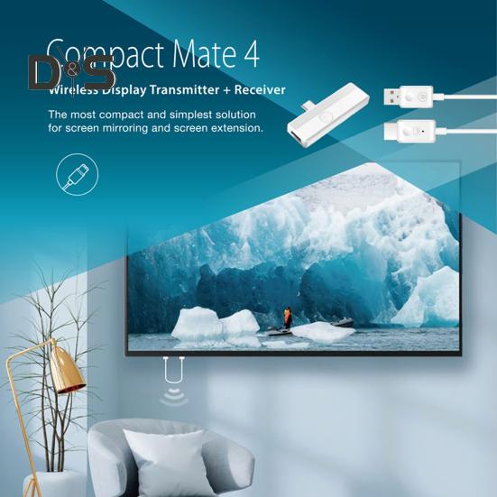 Беспроводной передатчик и приемник видео Type-C для iPhone Screen Mirroring Передатчик для расширения экрана Mirroring и многого другого