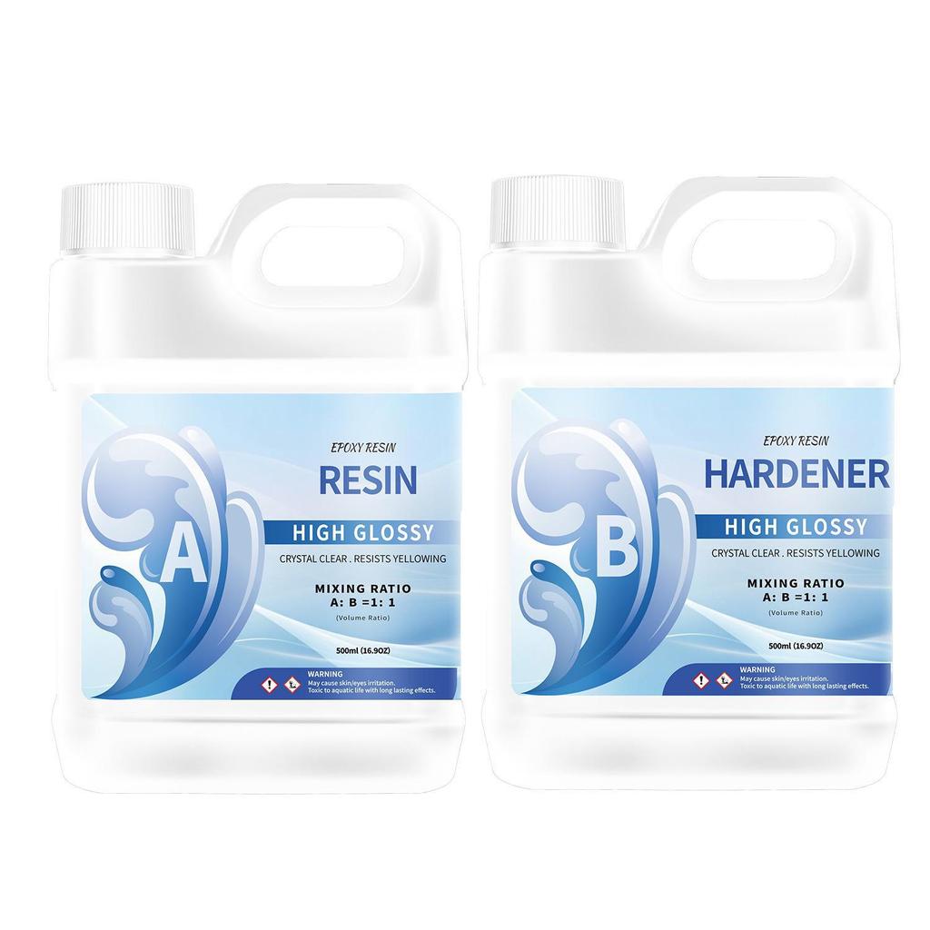 Черный галлон прозрачная эпоксидная смола AB Crystal Glue 1:1