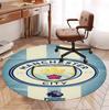 Manchester Football FC Pattern Round Rug, Indoor/Outdoor Mat, for Picnic, Gameroom, Bedroom, Office, Living Room, Home Decor Carpet, Birthday Gift