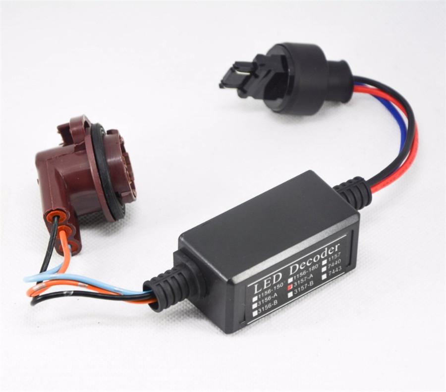 2pcs 12v 3157 Led Decoder Adapter Anti Hyper Blink Flash Cancel Error Lamp