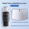 Персонализируемый солнцезащитный козырек с логотипом для Tesla Model Y - Теплоизоляция и защита от солнца для лобового стекла