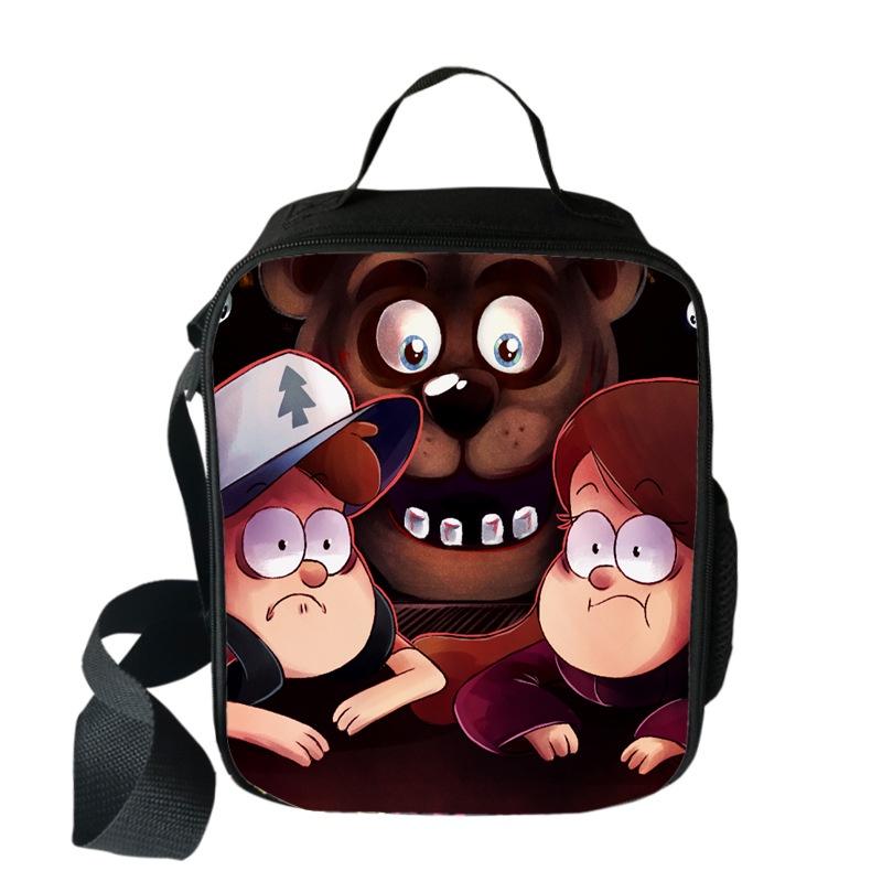 Ланч-бокс с термоизоляцией большой вместимости с 3D-принтом Five Nights At Freddy's для универсального использования